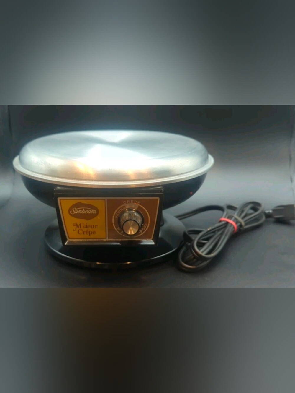 Vintage Sunbeam Electric Crepe Maker M'Sieur Crepe Model 30-10 Hot Plate Griddle